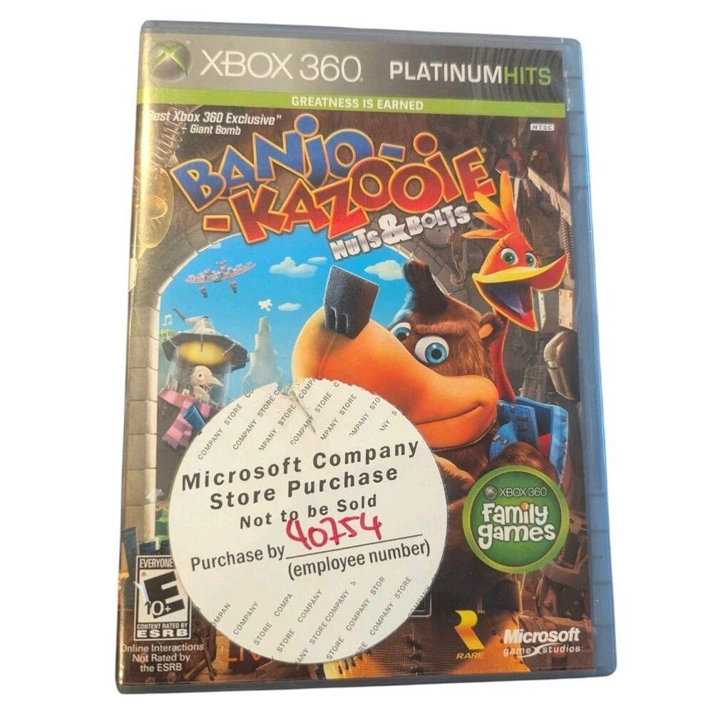 Banjo Kazooie Nuts & Bolts Microsoft Xbox 360 Video Game with Manual